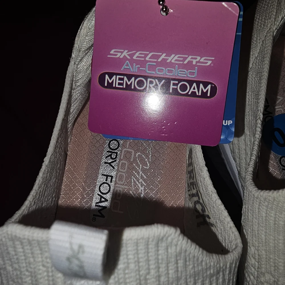 Skechers Women's White Slip-On Sneakers - Picture 14 of 16